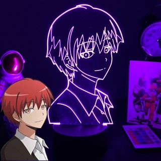 Assassination Classroom 3D Light Lamp Akabane Karuma Acrylic Figurine for Bedroom Decor Led Sensor NightLight Birthday Gift