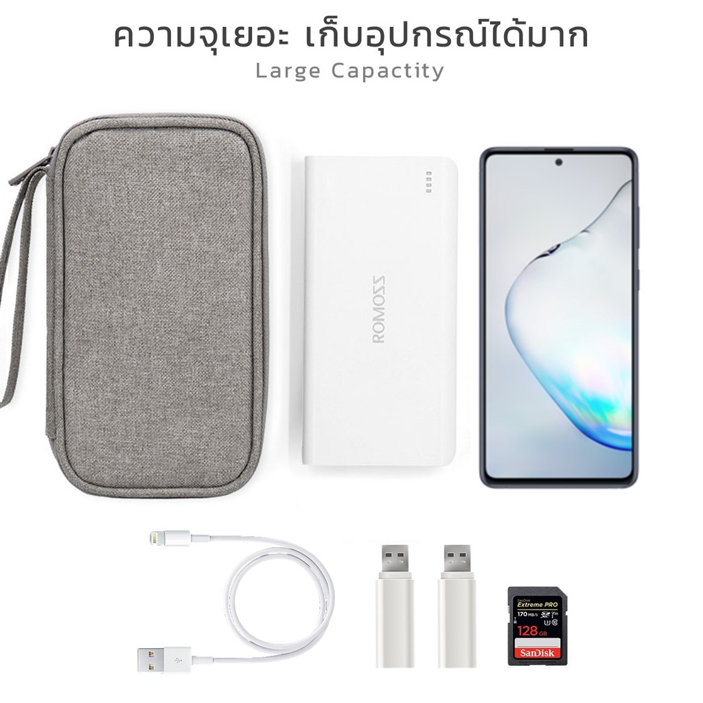 [พร้อมส่ง] NEO ซองมือถือ กระเป๋าเก็บอุปกรณ์มือถือ Powerbank เคสสายชาร์จ USB SDการ์ด หูฟัง แบตสำรอง ราคา ถูกที่สุด ดีลบีเคเค แกลเลอรีภาพที่ 5