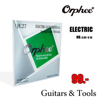 🎸สายกีตาร์ไฟฟ้า0.09และ0.10🔥ราคาถูก คุณภาพดี 🔥Orphee แถมฟรี!สติ๊กเกอร์และปิ๊ค🎉บริการเก็บปลายทาง