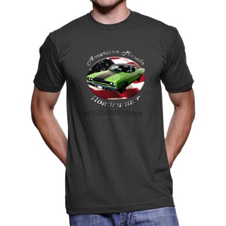 เสื้อยืดผ้าฝ้ายพิมพ์ลายแฟชั่น เสื้อยืด พิมพ์ลาย Plymouth Roadrunner American Muscle สไตล์คลาสสิก สําหรับผู้ชาย