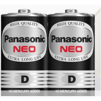 ถ่านไฟฉาย ขนาด "D" Battery Carbon Zink panasonic Neo สีดำ กล่องละ24ก้อน