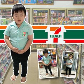 ชุดเซเว่น ชุดพนักงาน7-11 ชุดอาชีพเด็ก  ชุดพนักงานเซเว่นเด็ก