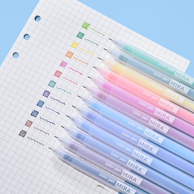 Mira ปากกาเจล 12 สี ขนาด 0.5 mm ราคา ถูกที่สุด ดีลบีเคเค รูปภาพหลัก