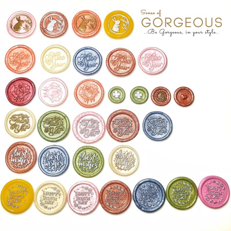 ตราประทับครั่งสำเร็จรูป ครั่ง สำเร็จรูปพร้อมใช้ (ลายที่ 1-24) *อย่าลืม! แจ้งสีทางแชท+ออเดอร์ขั้นต่ำ 5 ชิ้นค่ะ* - รูปที่ 4