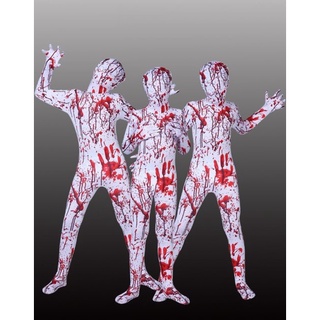 7C297 ชุดเด็ก ชุดเลือดสาด ชุดฮาโลวีน ชุดซอมบี้ ชุดเปื้อนเลือด Children Zombie Blood Halloween Costume