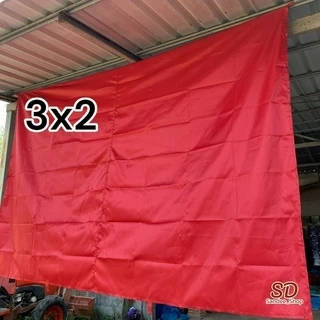 ผ้าใบผ้าร่มเคลือบยูวีเอนกประสงค์กันแดดกันฝน น้ำหนักเบามีหูห้อย ขนาด2x3 3x4 4x6หลา