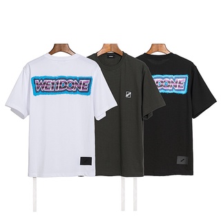 [S-5XL]เสื้อยืดแขนสั้นลําลอง ผ้าฝ้าย พิมพ์ลายตัวอักษร WELLDONE แฟชั่นคู่รัก สไตล์คลาสสิก สําหรับผู้ชาย และผู้หญิง