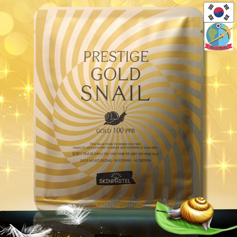 50pcs Skinpastel Korean Snail Sheets Mask pack 50pcs Face Pack Made in Korea