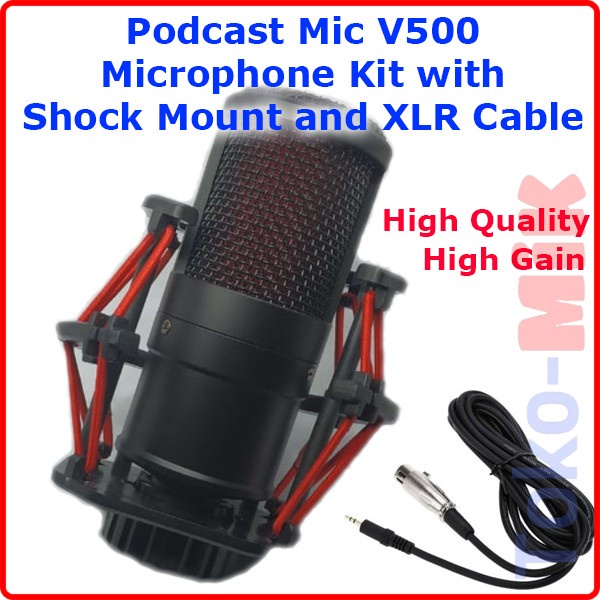 V500 MIC MICROFON CONDENSER CONDENSER ไมโครโฟน PODSAST YOUTUBE