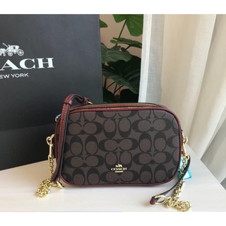 ใหม่ COACH F31447 กระเป๋ากล้องซิปลำลองสำหรับผู้หญิง, กระเป๋าสะพาย