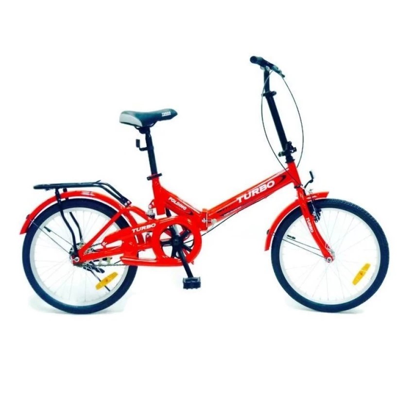 Turbo Bicycle จักรยานพับได้ รุ่น 20" STEEL มีโช๊ค (สีแดง)