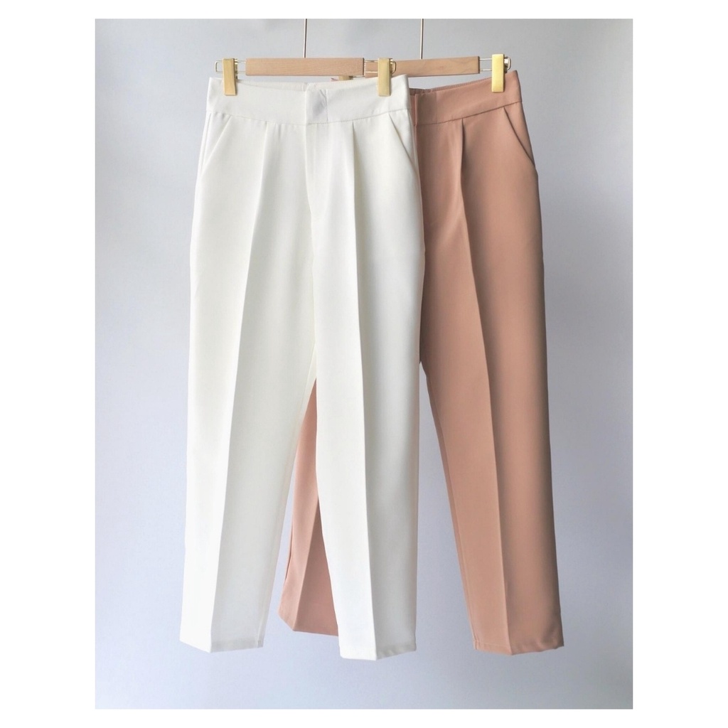 YNO High-waist trousers กางเกงเอวสูงขากระบอกเล็ก 27146