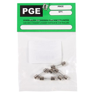 ฟิวส์ ฟิวส์หลอดแก้ว PGE 10A 5ชิ้น เบรกเกอร์และตู้ไฟ งานระบบไฟฟ้า GLASS TUBE FUSE PGE 10A 5EA