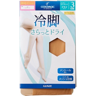 【Direct from Japan】 Gunze Stockings Cool Magic Cold Legs Smooth and Dry 3 pairs of the same color that are difficult to transmit