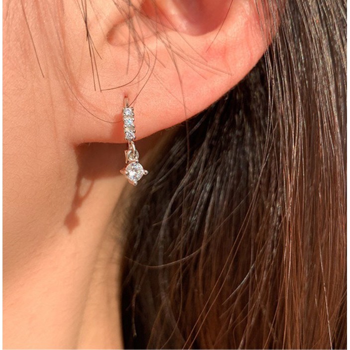 027-littlegirl gifts-Lovely tassel girl hoop earrings s925