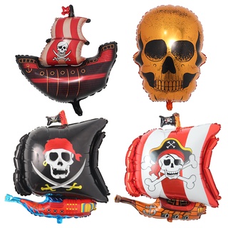 Anime One piece cartoon skull Corsair Balloon Sea Rover Balloon Pirate Ship Balloon Foil Balloon for Party Layout Decoration