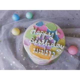 พร้อมส่ง เค้กdiy เซ็ทพาสเทล(สำหรับทาน)+ฟรีที่ปาดครีม