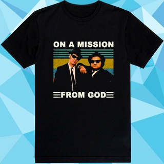 เสื้อยืดลำลองเสื้อยืด พิมพ์ลาย The Blues Brothers Quote on a Mission Gildan EB สไตล์คลาสสิก ไม่ซ้ําใคร สําหรับผู้ชาย7917