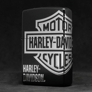 Zippo HDP-29 Harley Davidson -   Big Logo (Black Matte) ของแท้ รับประกันตลอดชีวิต