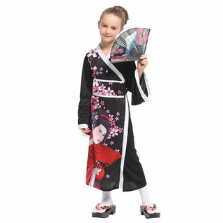 คอสตูมคอสเพลย์แฟนซีประจำชาติญี่ปุ่นกิโมโนเด็กหญิง Gorgeous girl kimono fancy kids costume มีชุดครบเซ็ทตามภาพ ใช้งานแฟนซี