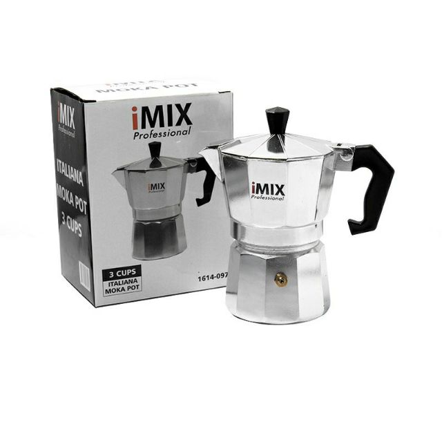 iMix หม้อต้มกาแฟสดมอคค่าพอท (MOKA POT) อลูมิเนียม สำหรับ 3 แก้ว