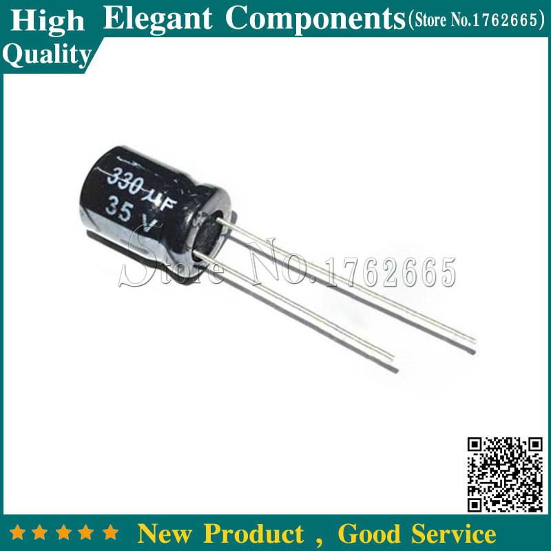 100PCS 330UF 35V 35V 330UF Electrolytic Capacitor Size 10*13mm 35 V / 330 UF Alu