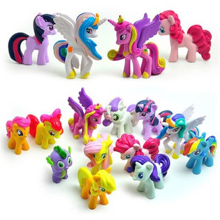 【มีสินค้า】ตุ๊กตาฟิกเกอร์ Pvc รูปการ์ตูนอนิเมะ My Little Pony ขนาดมินิ ของเล่นสําหรับเด็กผู้หญิง 12 ชิ้น ต่อชุด