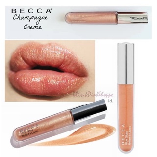 ของแท้ พร้อมส่ง !! BECCA GLOW GLOSS BRILLANT FULL SIZE 5 ML. NO.CHAMPAGNE CREME #NO BOX