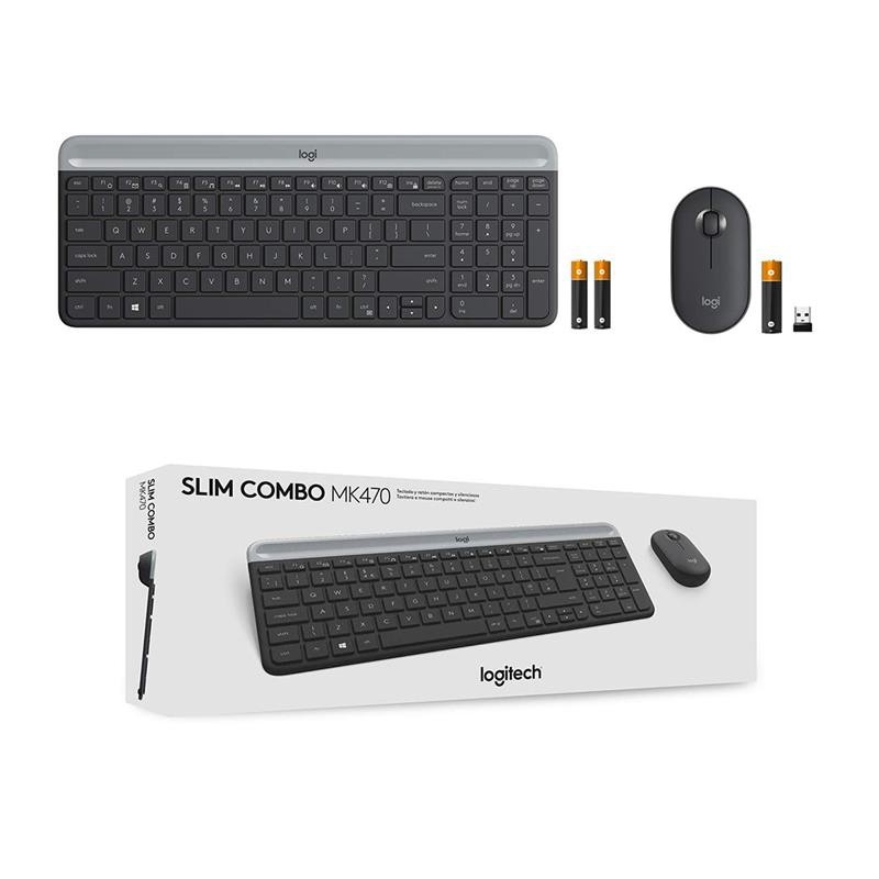 LOGITECH MK470 SLIM COMBO (คีย์ไทย-อังกฤษ)  - Graphite- Offwhite - Rose