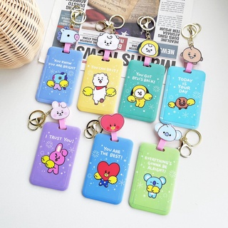 กระเป๋าใส่บัตรเครดิต ลายการ์ตูน BTS BT21 น่ารัก สําหรับนักเรียน