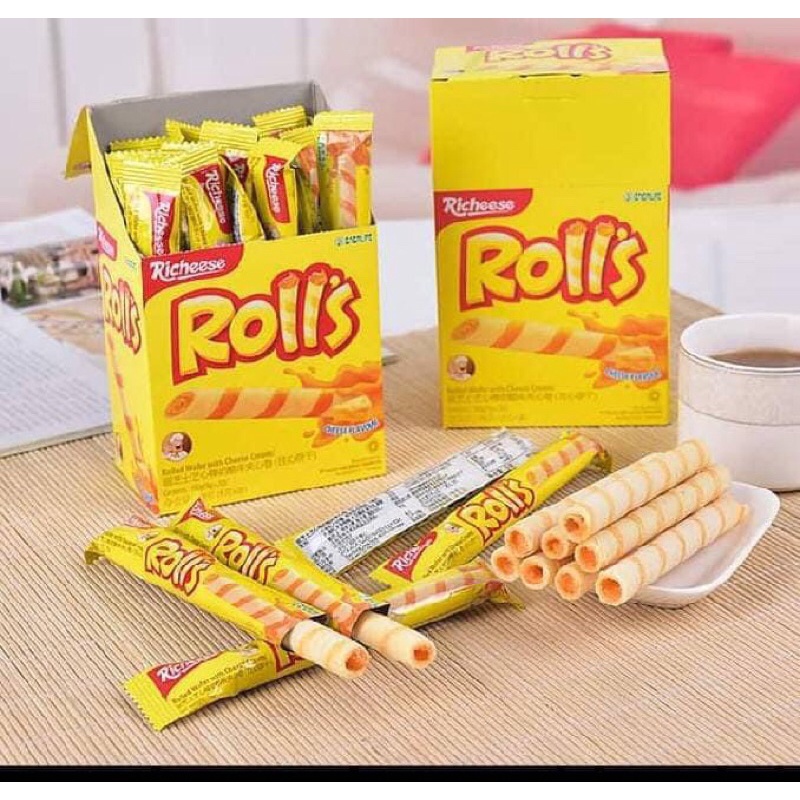 Ahh’ชีสแท่งขนมสอดใส้ Nabati Roll's wafer stick🥖[20แท่ง] นาบาติโรลชีส🧀🧀🧀🧀
