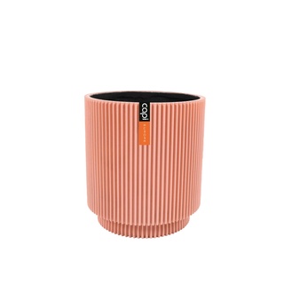 BGVMC 312 Vase Cylinder Groove Apricot (Size D 11 x H 12 cm) - กระถางต้นไม้ Modern แบรนด์ Capi Europe