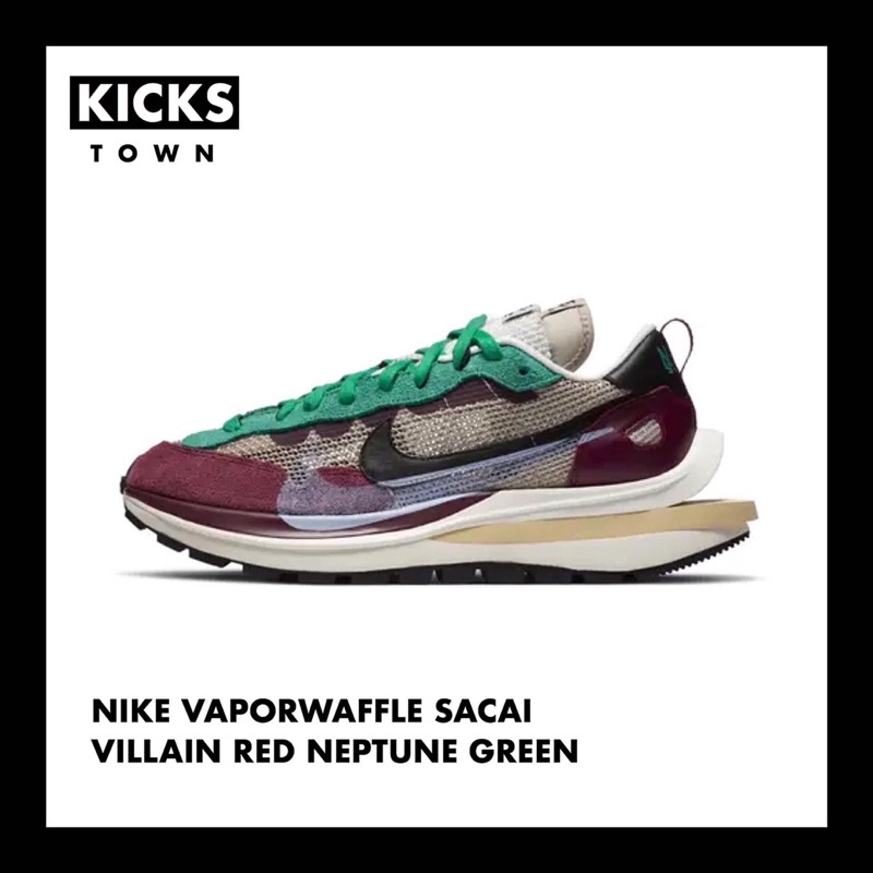 NIKE VAPORWAFFLE SACAI VILLAIN RED NEPTUNE GREEN