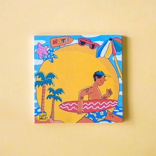 FLUFFY OMELET- Summer Memo pad 9x9 cm.