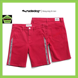 Rudedog กางเกงขาสั้น ชาย รุ่น Side classic สีแดง