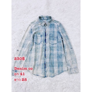 Denim co เสื้อเชิ้ตฟอกสี