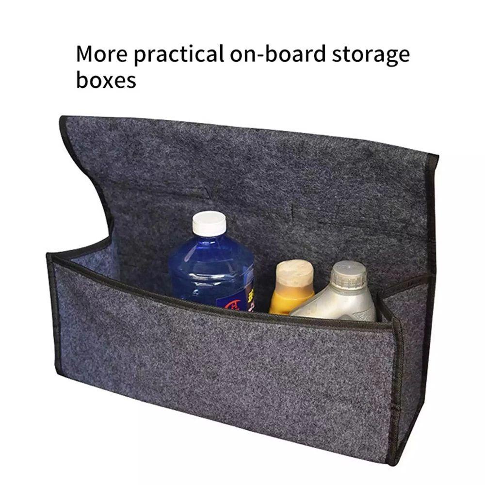 NOVAE รถ Trunk Organizer อุปกรณ์ตกแต่งภายในอัตโนมัติพับ Felt ผ้า Anti Slip กล่องเก็บของท้ายรถขนาดใหญ่ ราคา ถูกที่สุด ดีลบีเคเค แกลเลอรีภาพที่ 9