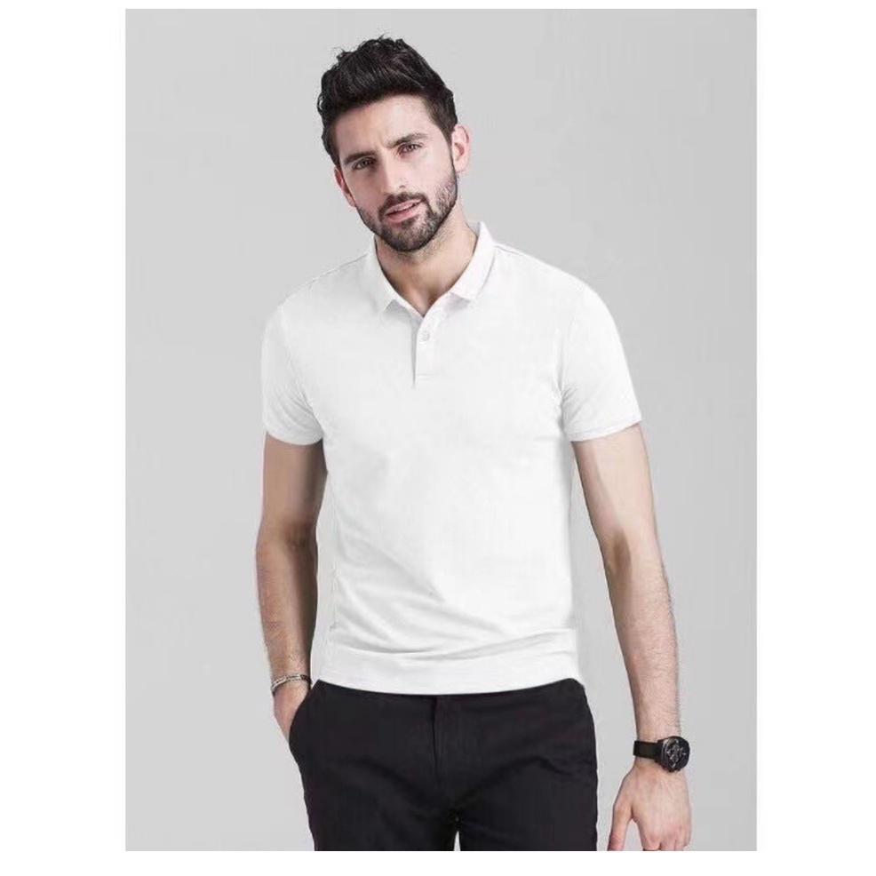 ใหม่ ที่นี่! ราคาขายส่ง: เสื้อโปโล แขนสั้น สไตล์เกาหลี ผ้านุ่ม ไร้รอยย่น สวมใส่สบาย