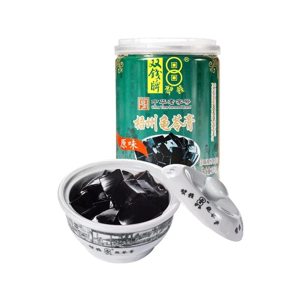 K18 เฉาก๊วย เฉาก๊วยพร้อมทาน พร้อมส่ง(梧州龟苓膏)มี2แบบ แบบกระป๋อง และแบบถ๊วย เนื้อเฉาก๊วยแท้ แน่น เหนียว เด้ง หอมอร่อย