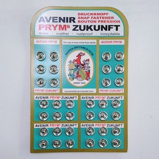 กระดุมแป๊ะขนาด9มิลสีเงิน