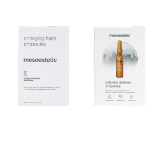 Mesoestetic Antiaging flash ampoule + Pollution defense Ampoules