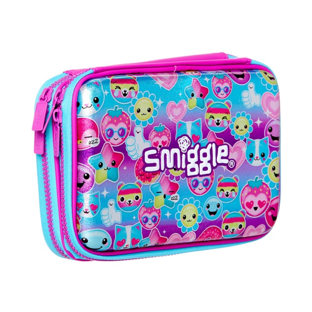 Dotti Smiggle Says double hard top pencil case กล่องกระเป๋าดินสอน่ารักมากๆสองชั้น ของแท้จ้า มีกลิ่นหอมๆด้วย hardtop