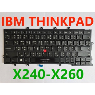 คีย์บอร์ดโน๊ตบุ๊ค KEYBOARD LENOVO ThinkPad X240-X260 สีดำ(ไทย อังกฤษ)