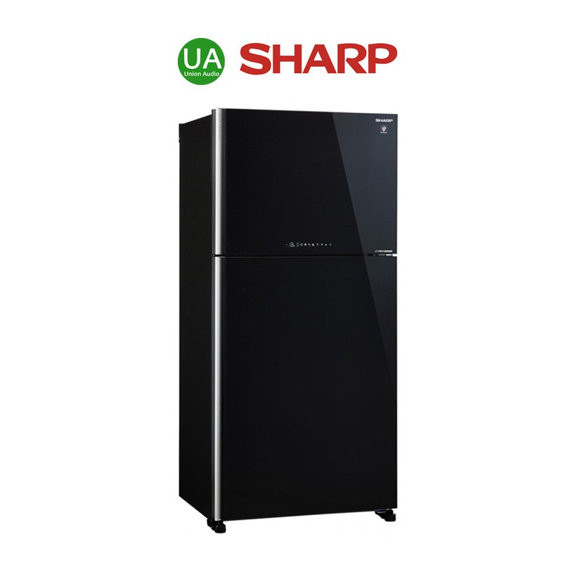 Sharp ตู้เย็น 2 ประตู รุ่น SJ-X600GP -BK 21.2 คิว, สีกระจกดำ ระบบกำจัดกลิ่น:AG+NANO-DEODORIZER SJX600