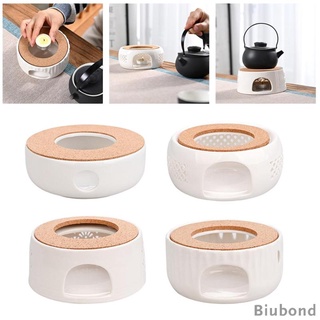 Ceramic Teapot Warmer, Teapot Warmer with Rubber Cork Cushion for Glass Teapots, Ceramic Teapot Suitable for Heating Tea, Coffee and Milk