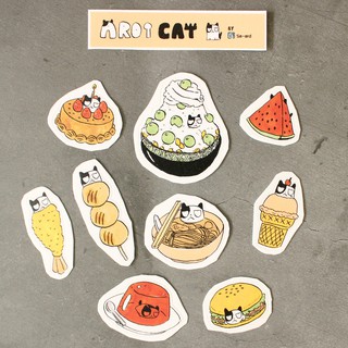 Sticker ไก่3 ลาย แมวอร่อย