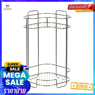 ชั้นเข้ามุมสเตนเลส2ชั้นKECH#HWS147-ACORNER RACK KECH HWS147-A 2-TIER STAINLESS STEEL 304