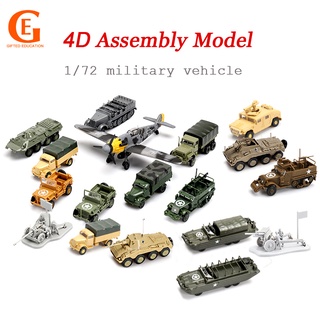 โมเดลรถจี๊ปทหาร 1/72 4D M3A1 WW2 ของเล่น ของขวัญ สําหรับเด็ก