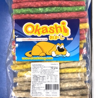 Okashi ขนมสุนัข หนังบดคละสี 650 กรัม