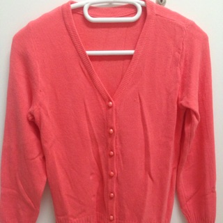 เสื้อคลุมไหมพรม สีชมพูโอรส ไซส์ M-L